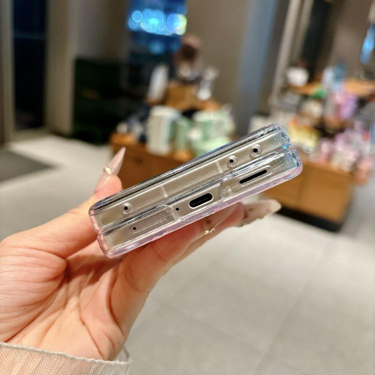 Fresh Floral Shell Glitter Magnetic Shockproof Phone Case with Bracelet, For Xiaomi Mix Flip 2