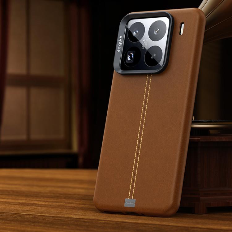 Jazz Series Retro Vegan Leather Textured Metal Frame Magnetic Phone Case, For Xiaomi 17, For Xiaomi 15S Pro, For Xiaomi 15 Pro, For Xiaomi 15, For Xiaomi 14 Pro, For Xiaomi 14