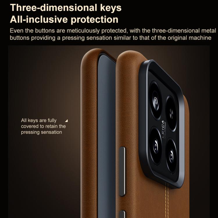 Jazz Series Retro Vegan Leather Textured Metal Frame Magnetic Phone Case, For Xiaomi 17, For Xiaomi 15S Pro, For Xiaomi 15 Pro, For Xiaomi 15, For Xiaomi 14 Pro, For Xiaomi 14