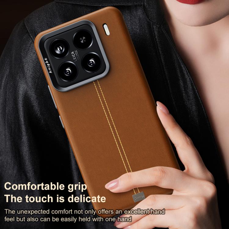 Jazz Series Retro Vegan Leather Textured Metal Frame Magnetic Phone Case, For Xiaomi 17, For Xiaomi 15S Pro, For Xiaomi 15 Pro, For Xiaomi 15, For Xiaomi 14 Pro, For Xiaomi 14