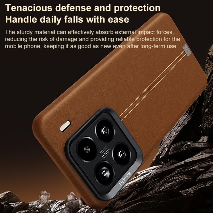 Jazz Series Retro Vegan Leather Textured Metal Frame Magnetic Phone Case, For Xiaomi 17, For Xiaomi 15S Pro, For Xiaomi 15 Pro, For Xiaomi 15, For Xiaomi 14 Pro, For Xiaomi 14