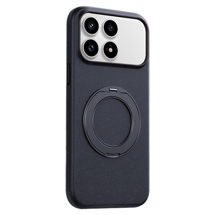 Boundless Series Rock Sand Magnetic Phone Case with 360 Degree Rotating Alloy Stand, For Redmi K90, For Redmi K90 Pro Max