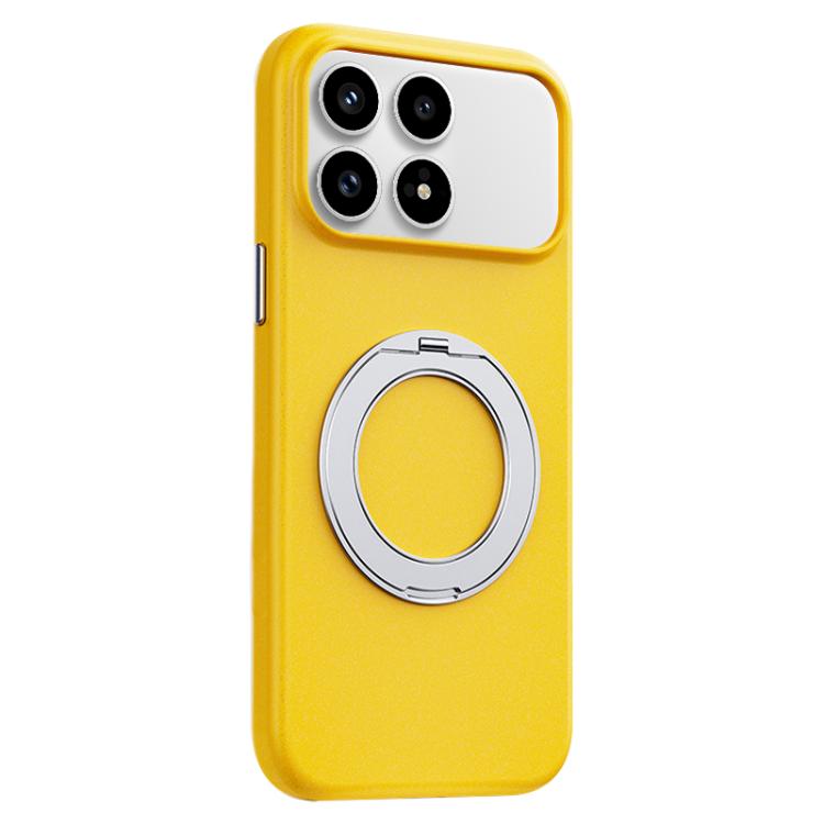 Boundless Series Rock Sand Magnetic Phone Case with 360 Degree Rotating Alloy Stand, For Redmi K90, For Redmi K90 Pro Max