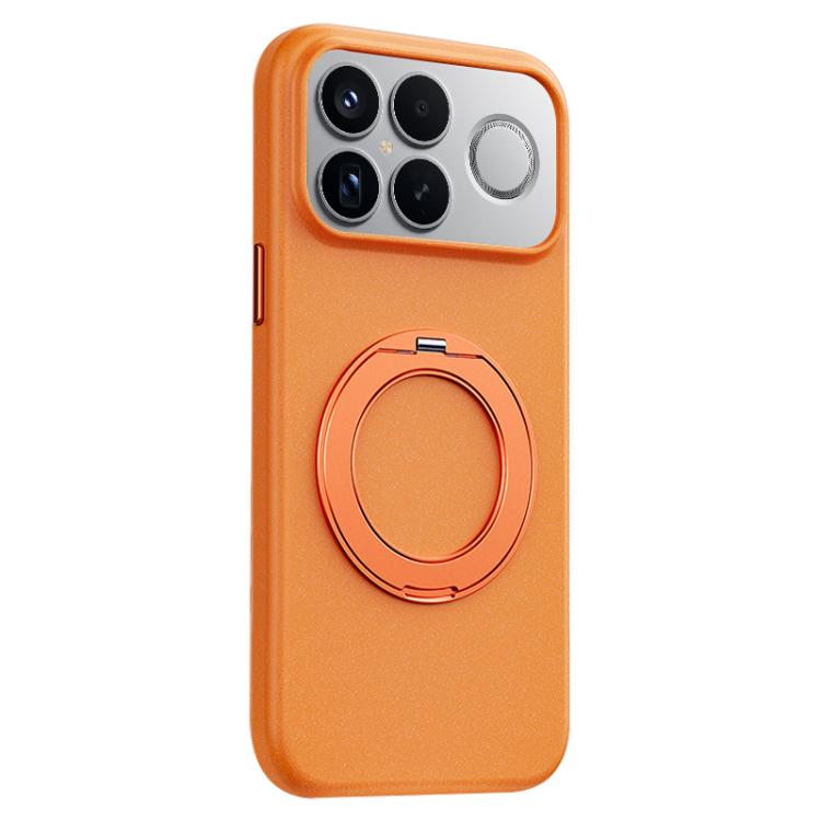 Boundless Series Rock Sand Magnetic Phone Case with 360 Degree Rotating Alloy Stand, For Redmi K90, For Redmi K90 Pro Max