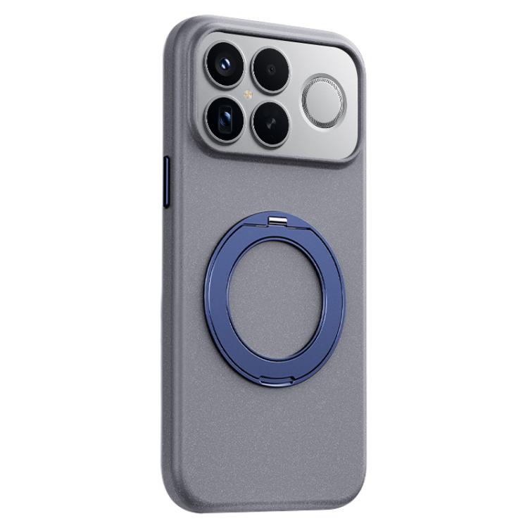Boundless Series Rock Sand Magnetic Phone Case with 360 Degree Rotating Alloy Stand, For Redmi K90, For Redmi K90 Pro Max