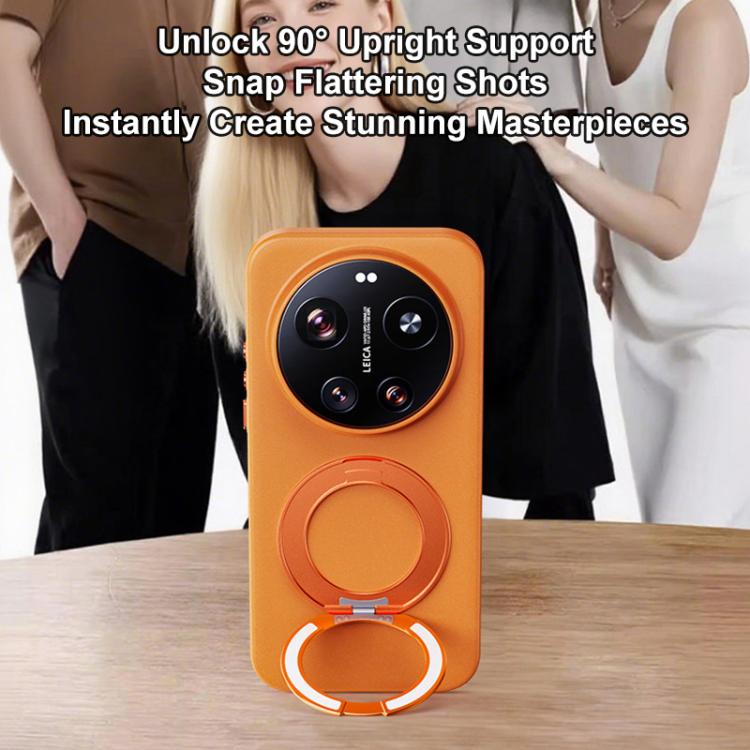 Boundless Series Rock Sand Magnetic Phone Case with 360 Degree Rotating Alloy Stand, For Redmi K90, For Redmi K90 Pro Max