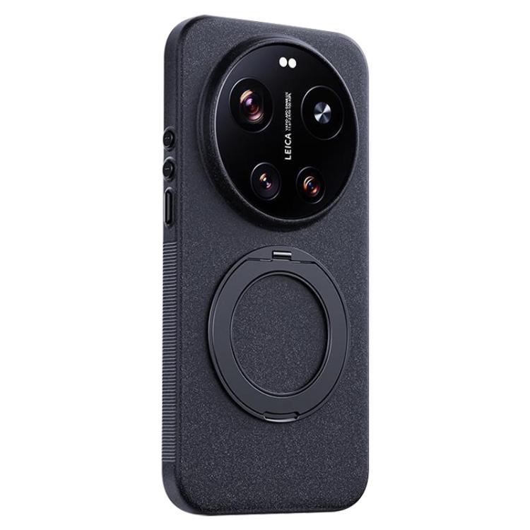 Boundless Series Rock Sand Magnetic Phone Case with 360 Degree Rotating Alloy Stand, For Xiaomi 17 Ultra, For Xiaomi 17 Pro Max, For Xiaomi 17 Pro, For Xiaomi 17
