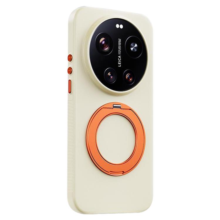 Boundless Series Rock Sand Magnetic Phone Case with 360 Degree Rotating Alloy Stand, For Xiaomi 17 Ultra, For Xiaomi 17 Pro Max, For Xiaomi 17 Pro, For Xiaomi 17