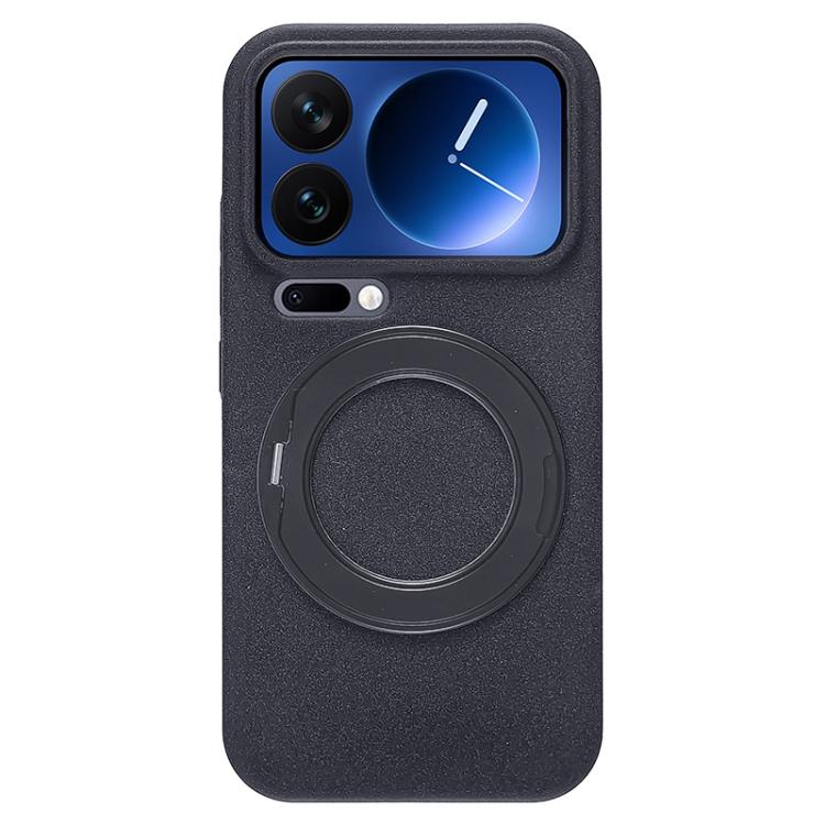 Boundless Series Rock Sand Magnetic Phone Case with 360 Degree Rotating Alloy Stand, For Xiaomi 17 Ultra, For Xiaomi 17 Pro Max, For Xiaomi 17 Pro, For Xiaomi 17