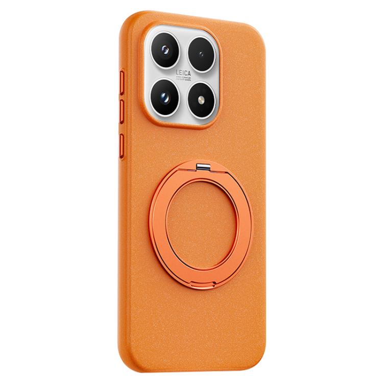 Boundless Series Rock Sand Magnetic Phone Case with 360 Degree Rotating Alloy Stand, For Xiaomi 17 Ultra, For Xiaomi 17 Pro Max, For Xiaomi 17 Pro, For Xiaomi 17