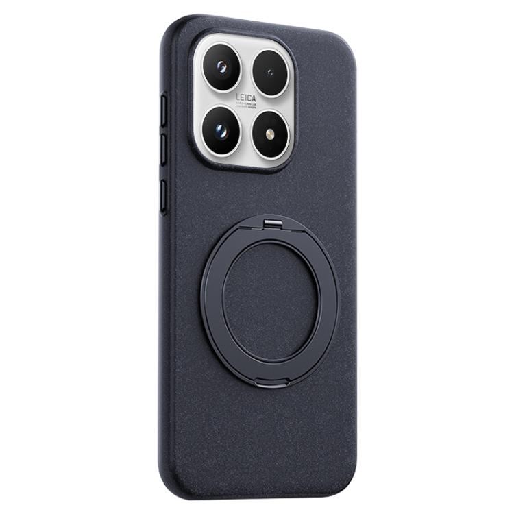 Boundless Series Rock Sand Magnetic Phone Case with 360 Degree Rotating Alloy Stand, For Xiaomi 17 Ultra, For Xiaomi 17 Pro Max, For Xiaomi 17 Pro, For Xiaomi 17