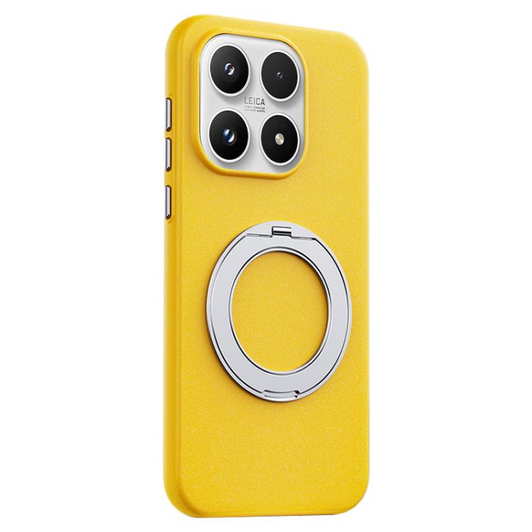 Boundless Series Rock Sand Magnetic Phone Case with 360 Degree Rotating Alloy Stand, For Xiaomi 17 Ultra, For Xiaomi 17 Pro Max, For Xiaomi 17 Pro, For Xiaomi 17