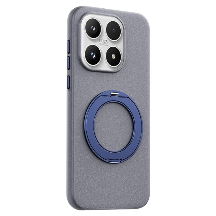 Boundless Series Rock Sand Magnetic Phone Case with 360 Degree Rotating Alloy Stand, For Xiaomi 17 Ultra, For Xiaomi 17 Pro Max, For Xiaomi 17 Pro, For Xiaomi 17