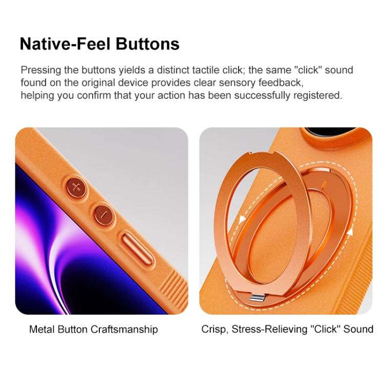Boundless Series Rock Sand Magnetic Phone Case with 360 Degree Rotating Alloy Stand, For Xiaomi 17 Ultra, For Xiaomi 17 Pro Max, For Xiaomi 17 Pro, For Xiaomi 17