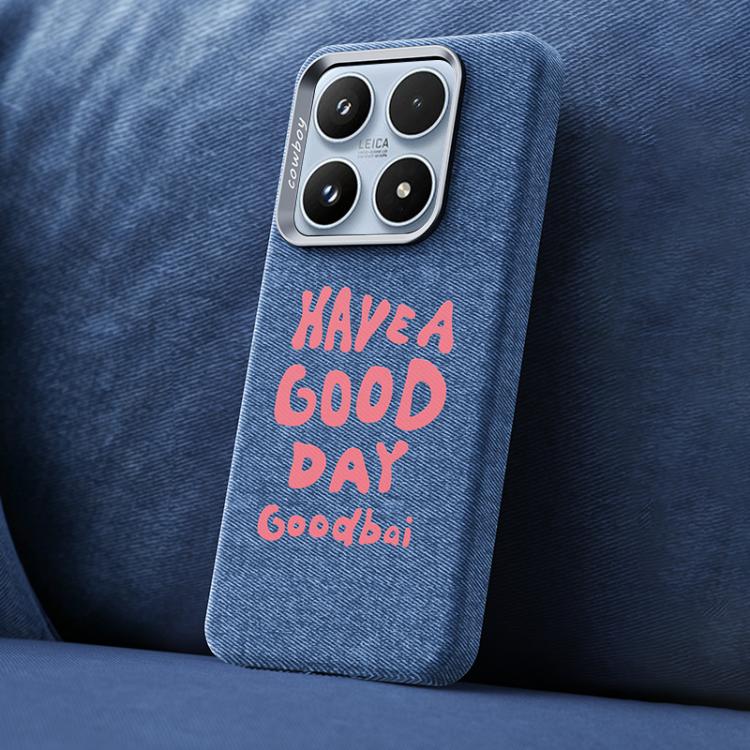 Beautiful Series Denim Texture Full Coverage Magnetic Phone Case, For Xiaomi 17, For Xiaomi 15S Pro, For Xiaomi 15 Pro, For Xiaomi 15, For Xiaomi 14 Pro, For Xiaomi 14