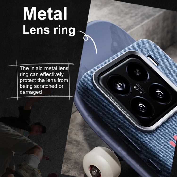 Beautiful Series Denim Texture Full Coverage Magnetic Phone Case, For Xiaomi 17, For Xiaomi 15S Pro, For Xiaomi 15 Pro, For Xiaomi 15, For Xiaomi 14 Pro, For Xiaomi 14