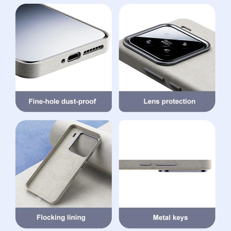 Flannel Textured Magnetic Full Coverage Phone Case, For Xiaomi 15S Pro, For Xiaomi 15 Pro, For Xiaomi 15, For Xiaomi 14 Pro, For Xiaomi 14, For Xiaomi 13 Pro, For Xiaomi 13