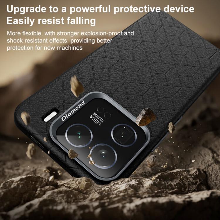 Rubik Cube Series Embossed Grid Pattern Magnetic Phone Case, For Xiaomi 17, For Xiaomi 15S Pro, For Xiaomi 15 Pro, For Xiaomi 15, For Xiaomi 14 Pro, For Xiaomi 14, For Xiaomi 13 Pro, For Xiaomi 13