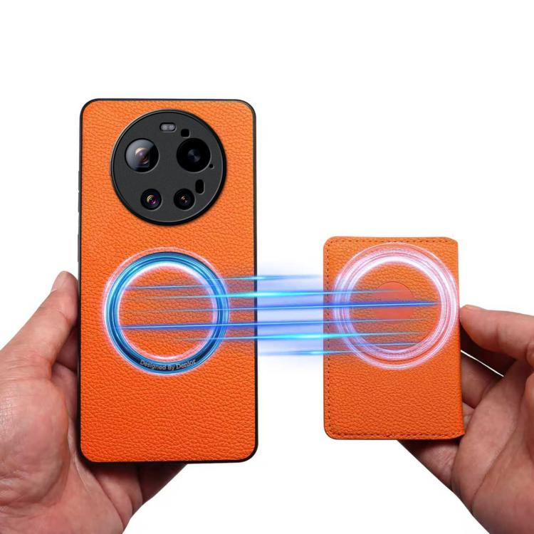 Denior  Litchi Texture Magnetic Phone Case, For Xiaomi 17Ultra