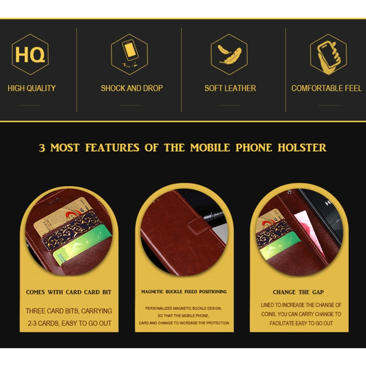 idewei Crazy Horse Texture Horizontal Flip Leather Case with Holder & Card Slots & Wallet, For OPPO A32, For OPPO A33 (2020), For OPPO A53 (2020), For OPPO A73, For OPPO F17, For OPPO F17 Pro
