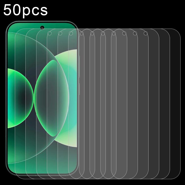 50pcs 0.18mm High Aluminum Tempered Glass Film, Support Fingerprint Unlocking, For Redmi 17C 4G, For Redmi K90 Ultra 5G, For Redmi K100 Pro 5G, For Xiaomi 17 Max 5G, For Redmi K90 Max 5G, For Xiaomi 17T Pro 5G