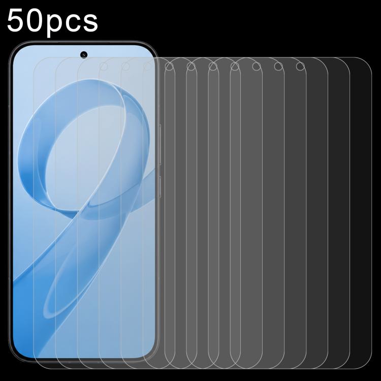 50pcs 0.18mm High Aluminum Tempered Glass Film, Support Fingerprint Unlocking, For Redmi 17C 4G, For Redmi K90 Ultra 5G, For Redmi K100 Pro 5G, For Xiaomi 17 Max 5G, For Redmi K90 Max 5G, For Xiaomi 17T Pro 5G