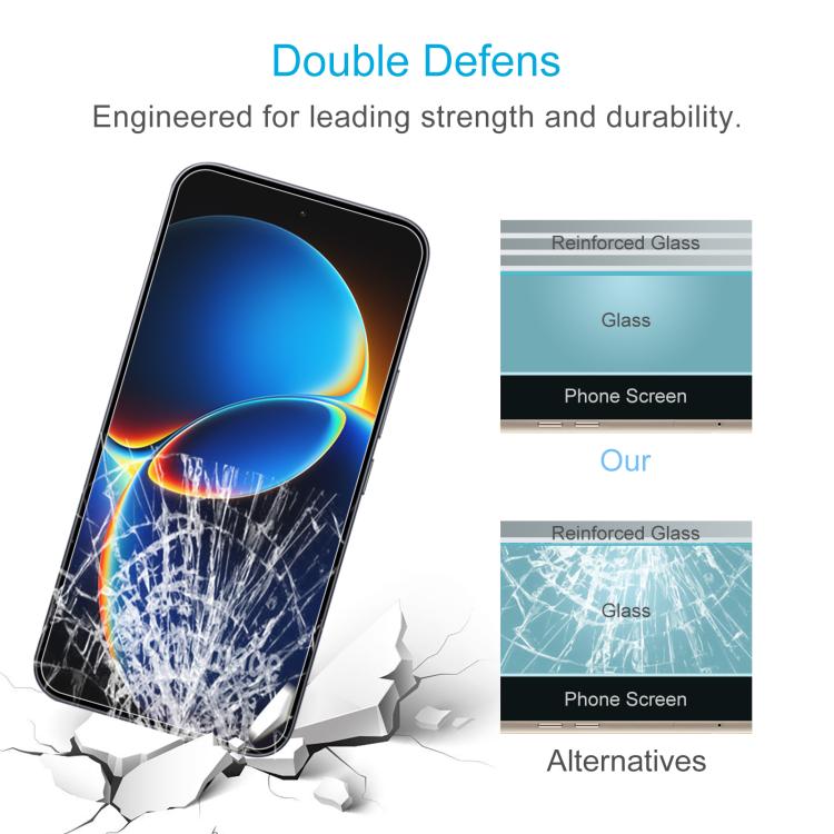 50pcs 0.18mm High Aluminum Tempered Glass Film, Support Fingerprint Unlocking, For Redmi 17C 4G, For Redmi K90 Ultra 5G, For Redmi K100 Pro 5G, For Xiaomi 17 Max 5G, For Redmi K90 Max 5G, For Xiaomi 17T Pro 5G