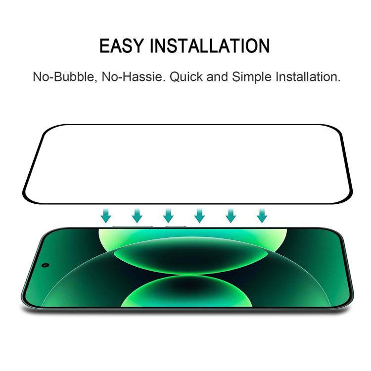 25pcs High Aluminum Full Screen Silk Printing Tempered Glass Film, Support Fingerprint Unlocking, For Xiaomi 17 Max 5G, For Redmi K90 Max 5G, For Xiaomi 17T Pro 5G