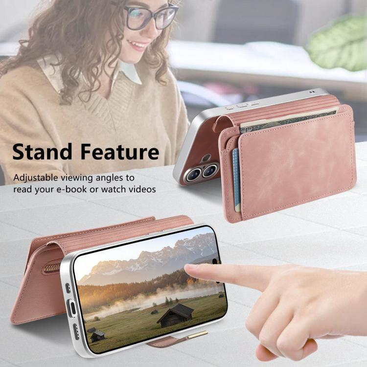 Precision Hole Silver-Edged Ring RFID Blocking Zipper Wallet Magnetic Vegan Leather Phone Case, For Redmi Turbo 4 Pro / Poco F7, For Redmi Turbo 4, For Redmi Note 14 5G