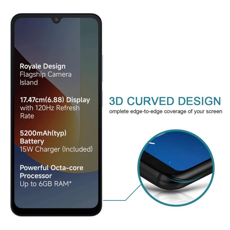 25pcs Full Cover Anti-spy Silk Screen Tempered Glass Film, For Redmi A7 4G 171.8mm, For Redmi 17C 4G, For Xiaomi Poco C81x 4G