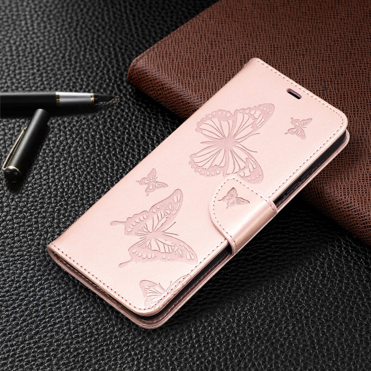 Two Butterflies Embossing Pattern Horizontal Flip Leather Case with Holder & Card Slot & Wallet & Lanyard, For Xiaomi Mi 10T 5G, For Xiaomi Mi 10T Lite 5G, For Xiaomi Poco X3, For Nokia 2.4, For Nokia 3.4