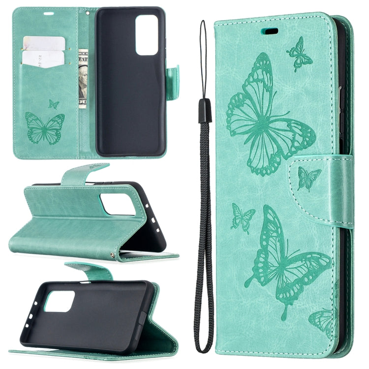 Two Butterflies Embossing Pattern Horizontal Flip Leather Case with Holder & Card Slot & Wallet & Lanyard, For Xiaomi Mi 10T 5G, For Xiaomi Mi 10T Lite 5G, For Xiaomi Poco X3, For Nokia 2.4, For Nokia 3.4