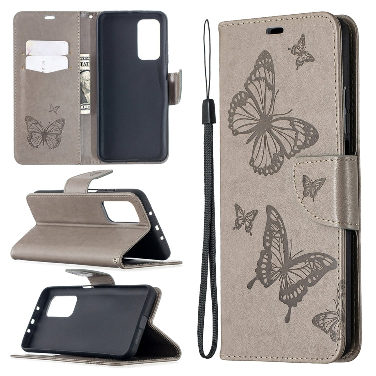 Two Butterflies Embossing Pattern Horizontal Flip Leather Case with Holder & Card Slot & Wallet & Lanyard, For Xiaomi Mi 10T 5G, For Xiaomi Mi 10T Lite 5G, For Xiaomi Poco X3, For Nokia 2.4, For Nokia 3.4