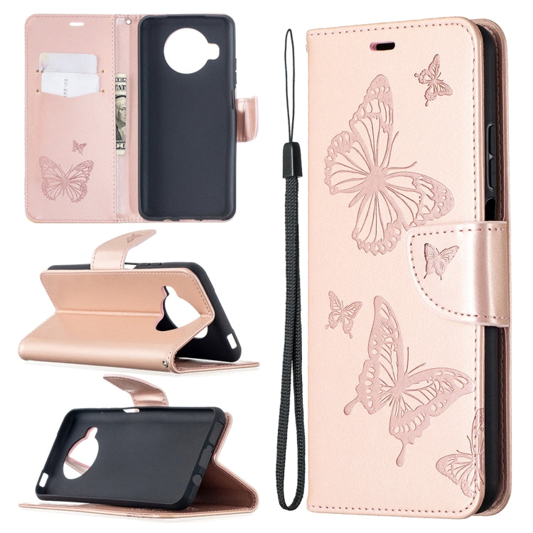 Two Butterflies Embossing Pattern Horizontal Flip Leather Case with Holder & Card Slot & Wallet & Lanyard, For Xiaomi Mi 10T 5G, For Xiaomi Mi 10T Lite 5G, For Xiaomi Poco X3, For Nokia 2.4, For Nokia 3.4