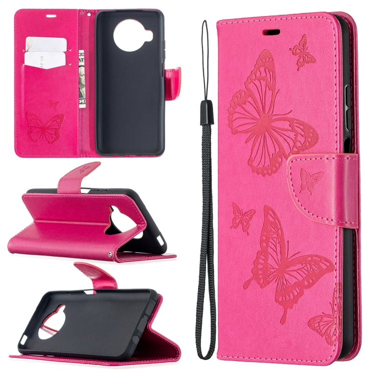 Two Butterflies Embossing Pattern Horizontal Flip Leather Case with Holder & Card Slot & Wallet & Lanyard, For Xiaomi Mi 10T 5G, For Xiaomi Mi 10T Lite 5G, For Xiaomi Poco X3, For Nokia 2.4, For Nokia 3.4
