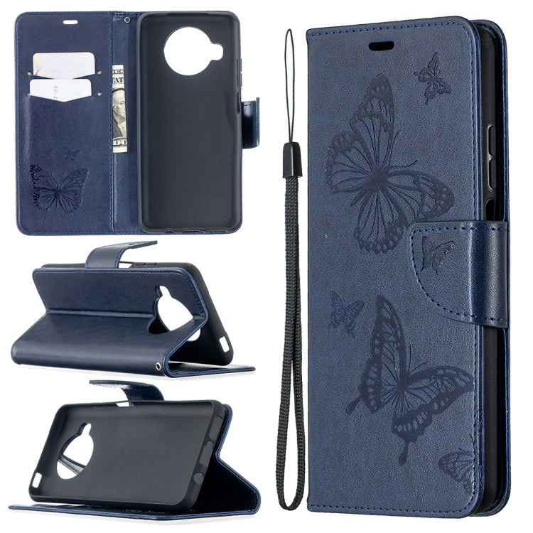 Two Butterflies Embossing Pattern Horizontal Flip Leather Case with Holder & Card Slot & Wallet & Lanyard, For Xiaomi Mi 10T 5G, For Xiaomi Mi 10T Lite 5G, For Xiaomi Poco X3, For Nokia 2.4, For Nokia 3.4