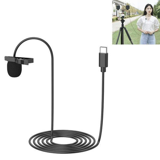 YELANGU MY2-C Type-C Interface Live Broadcast Interview Mobile Phone Lavalier Microphone, Length: 1.5m, MY2-C