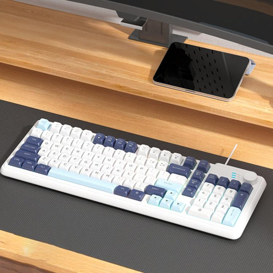 SHIPADOO K700 Wired Knob Switch 98-Key Gaming RGB Keyboard