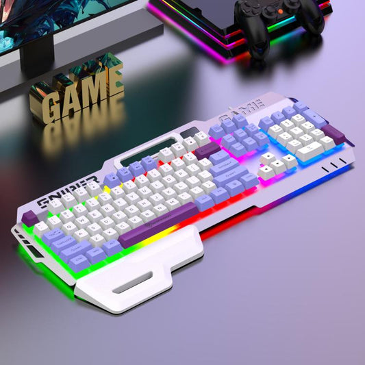 SHIPADOO GK50 Tri-color Block RGB Metal Cover Suspended Wired Gaming Keyboard