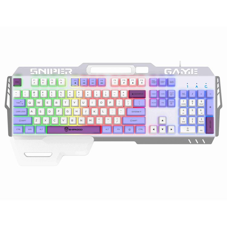 SHIPADOO GT500  Tri-color Block RGB Metal Cover Suspended Wired Gaming Keyboard with Mouse