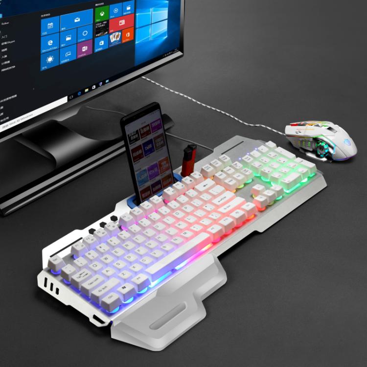 SHIPADOO GT700 Illuminated Wired Gaming Keyboard and 6D 4800DPI Mouse Set, GT700 6D 4800DPI Mouse Black, GT700 6D 4800DPI Mouse White