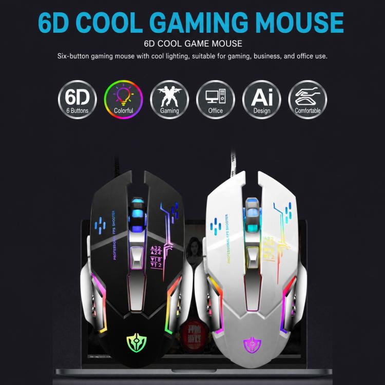 SHIPADOO GT700 Illuminated Wired Gaming Keyboard and 6D 4800DPI Mouse Set, Battle Royale Edition