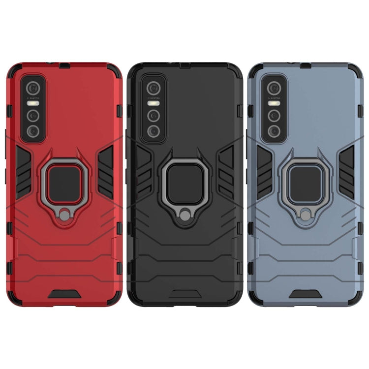 PC + TPU Shockproof Protective Case with Magnetic Ring Holder, For vivo Y73s, For vivo V20 SE, For vivo V20