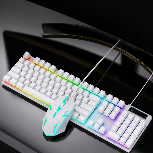 SHIPADOO D500 Colorful Illuminated Wired Keyboard Mouse Set