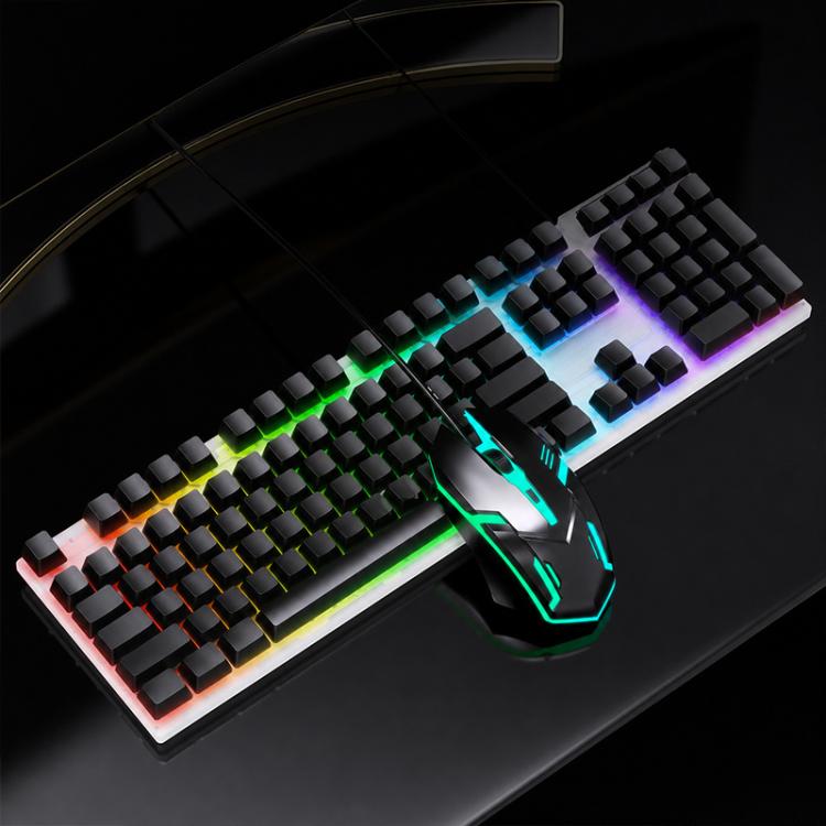 SHIPADOO D500 Colorful Illuminated Wired Keyboard Mouse Set