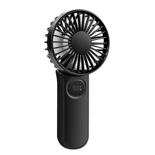 F11 Folding Handheld Fan with LED Display & Lanyard