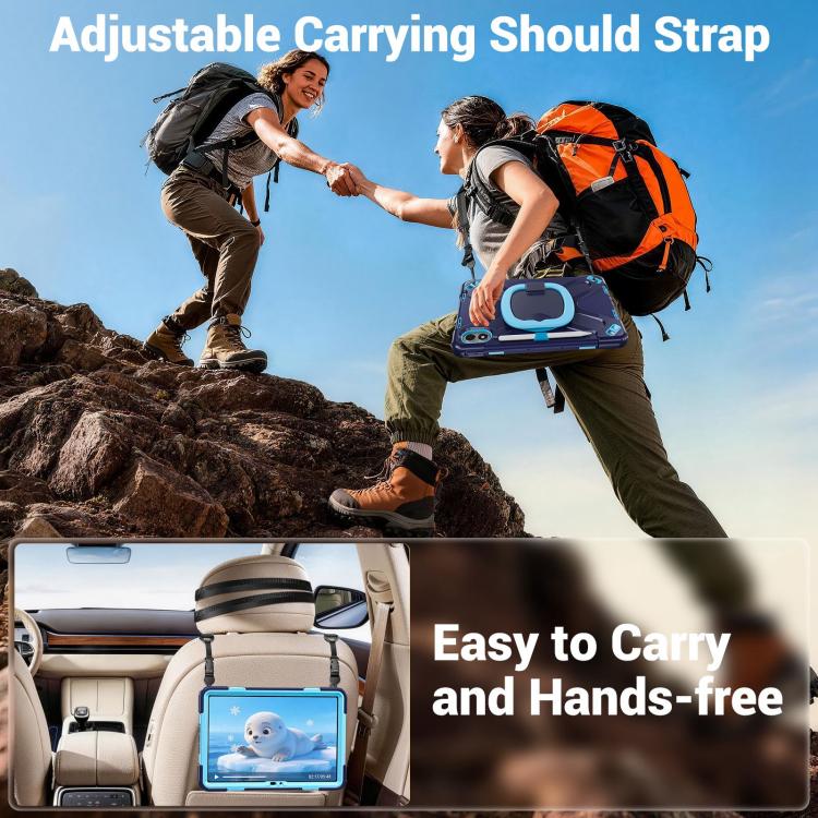 Silicone Hybrid PC Tablet Case with Holder & Shoulder Strap, For Xiaomi Redmi Pad 2 Pro 12.1 2026
