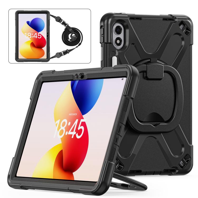 Silicone Hybrid PC Tablet Case with Holder & Shoulder Strap, For Xiaomi Redmi Pad 2 Pro 12.1 2026
