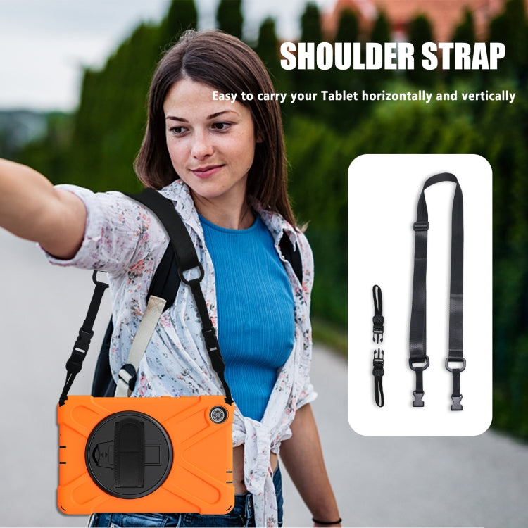 Shockproof Colorful Silicone + PC Protective Case with Holder & Hand Grip Strap & Shoulder Strap, For Lenovo Tab M8