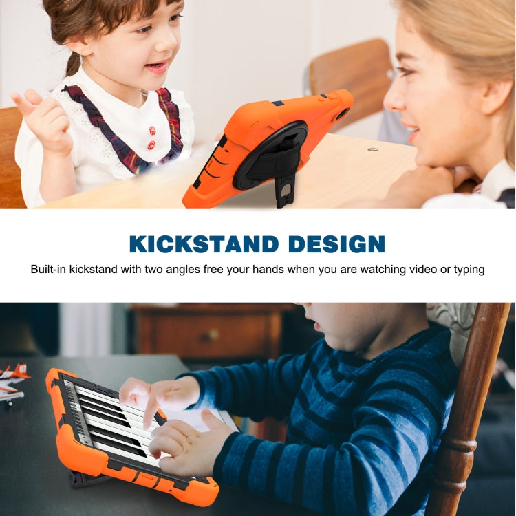 Shockproof Colorful Silicone + PC Protective Case with Holder & Hand Grip Strap & Shoulder Strap, For Lenovo Tab M8